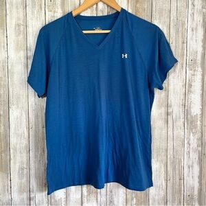 Under Armor Blue V Neck Tee